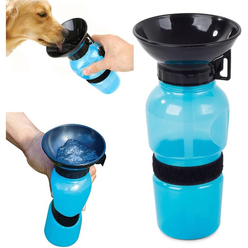 HausPets gourde chien 0 5 L bol intégré voyage couleur aléatoire