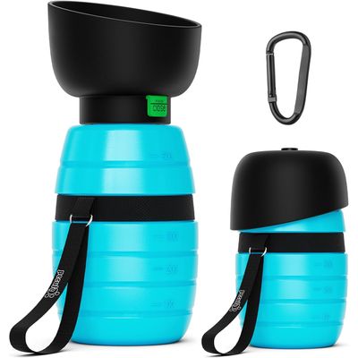 HausPets gourde chien 500 ml 2 en 1 anti fuite non toxique balade