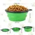 HausPets Set 2 Faltnäpfe 350ml Karabiner Hunde Katzen blau grün