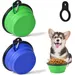 HausPets lot 2 gamelles pliables 350 ml mousqueton chien chat bleu vert
