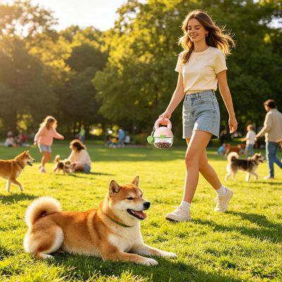 HausPets gourde voyage chien bol étanche sangle distributeur extérieur
