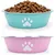 HausPets Lot de 2 Gamelles Inox Antidérapantes pour Chien et Chat HausPets Lot de 2 Gamelles Inox Antidérapantes pour Chien et Chat