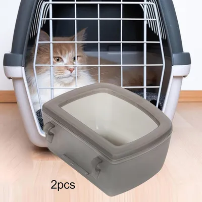 HausPets lot 2 gamelles chien cage anti déversement petits chiens gris