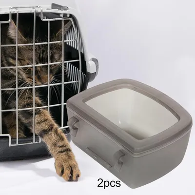 HausPets lot 2 gamelles chien cage anti déversement petits chiens gris