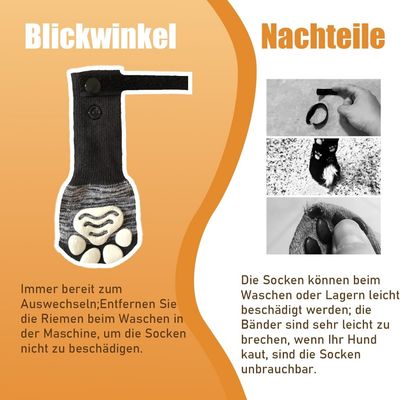HausPets Lot de 2 Paires Chaussettes Anti-léchage Chien (Noir, L)