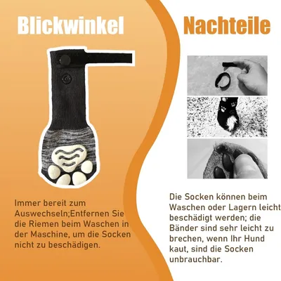 HausPets Lot de 2 Paires Chaussettes Anti-léchage Chien (Noir, L)