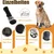 HausPets Paquete de 2 pares calcetines antilamido perros (negro, talla L)