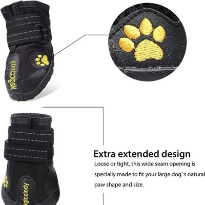 HausPets Bottes Protection Chien Noir 8#