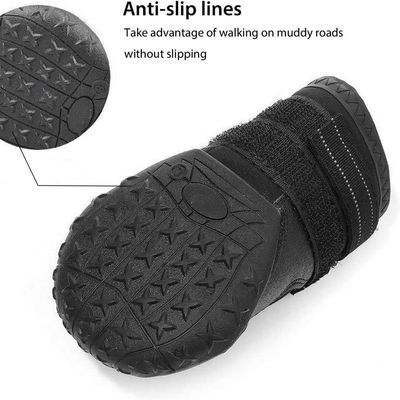 HausPets Bottes Protection Chien Noir 8#