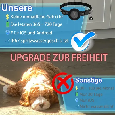Hausofpets Collier GPS pour chien et chat Hausofpets Collier GPS pour chien et chat