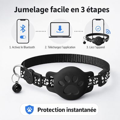 Collier GPS chat chien sans carte SIM localisation temps réel étanche