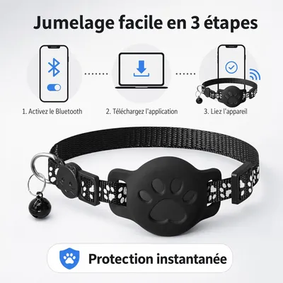 Collier GPS chat chien sans carte SIM localisation temps réel étanche Collier GPS chat chien sans carte SIM localisation temps réel étanche