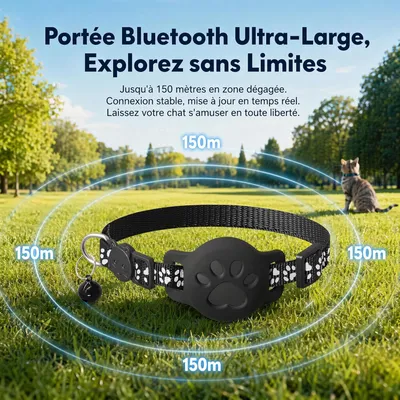 Collier GPS chat chien sans carte SIM localisation temps réel étanche Collier GPS chat chien sans carte SIM localisation temps réel étanche