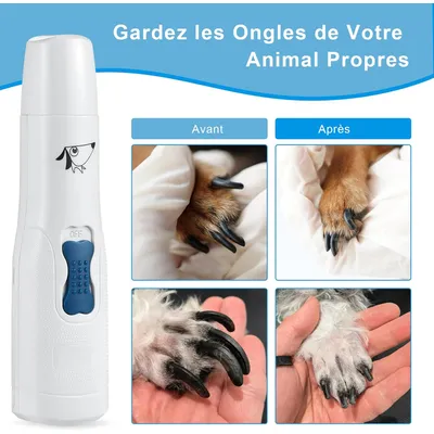 Coupe griffes chien silencieux piles AA incluses