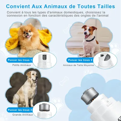 Coupe griffes chien silencieux piles AA incluses