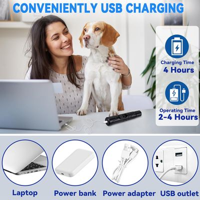 Lime griffe chien électrique LED 2 vitesses rechargeable
