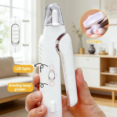 Coupe ongles chat LED rechargeable anti éclaboussures