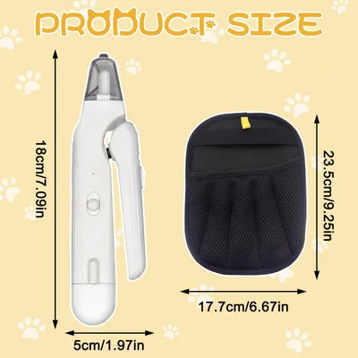 Coupe ongles chat LED rechargeable anti éclaboussures