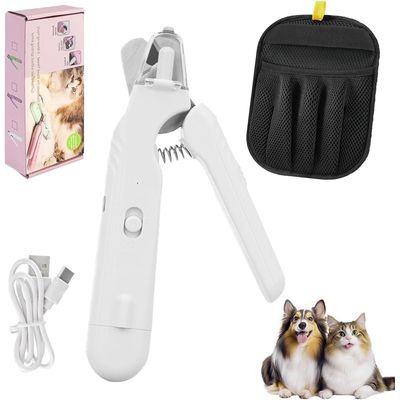 Wiederaufladbare LED-Katzenkrallenschere, spritzwassergeschützt