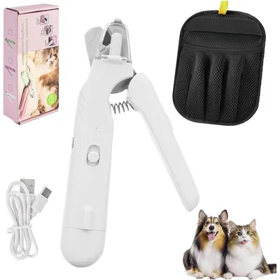 Coupe ongles chat LED rechargeable anti éclaboussures