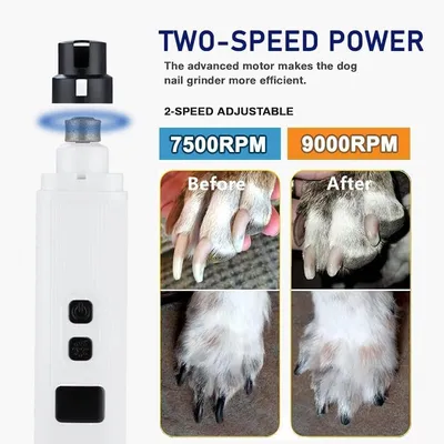 Lime ongles chien électrique rechargeable 2 vitesses LED 40dB Lime ongles chien électrique rechargeable 2 vitesses LED 40dB