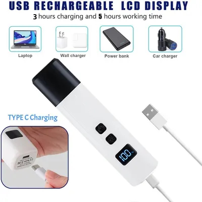 Lime ongles chien électrique rechargeable 2 vitesses LED 40dB Lime ongles chien électrique rechargeable 2 vitesses LED 40dB