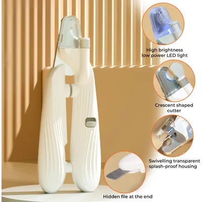 Coupe griffe chien chat LED anti éclaboussures Coupe griffe chien chat LED anti éclaboussures