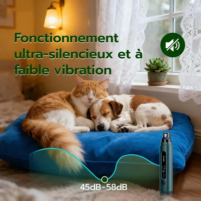 Lime ongles chien électrique 5 vitesses LED rechargeable vert Lime ongles chien électrique 5 vitesses LED rechargeable vert