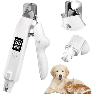 Lime ongles électrique 2 en 1 chien chat LED anti éclaboussures Lime ongles électrique 2 en 1 chien chat LED anti éclaboussures