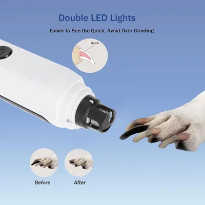 Lime ongles animaux double LED silencieux rechargeable Lime ongles animaux double LED silencieux rechargeable