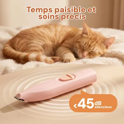 Tondeuse pattes chien LED – Silencieuse – USB rechargeable
