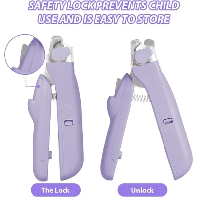Lime ongles chien chat LED anti éclaboussures Lime ongles chien chat LED anti éclaboussures