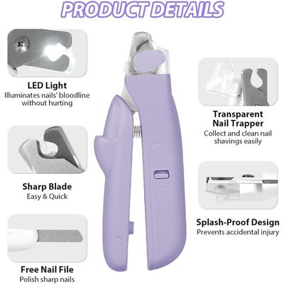 Lime ongles chien chat LED anti éclaboussures