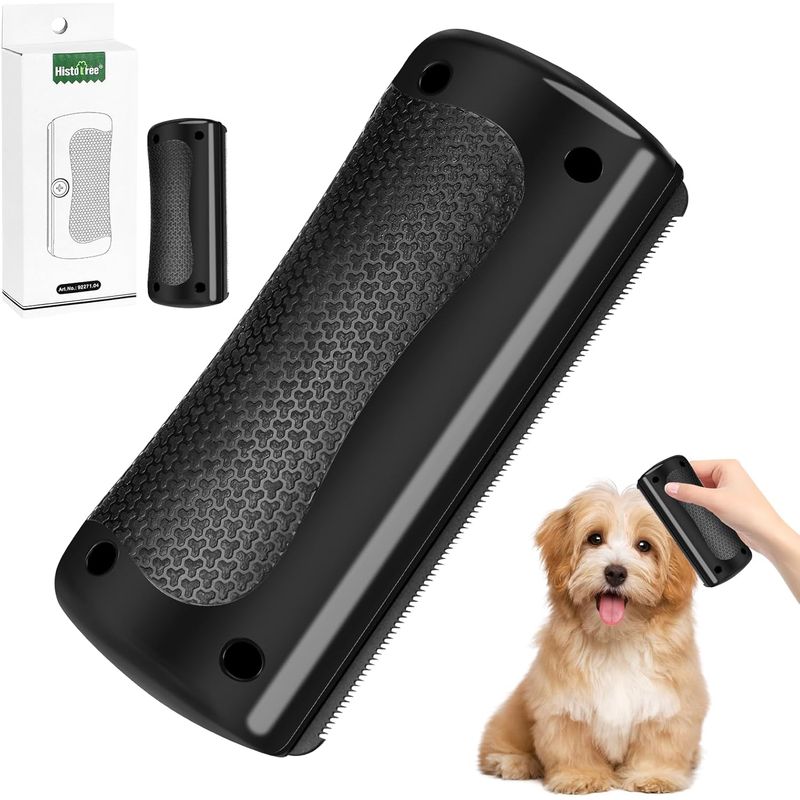 HausPets Tierpflegebürste aus ABS für Hunde und Katzen, Leicht Tragbar