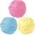 3 quietschende Gummibälle – schwimmend – Blau/Rosa/Gelb 3 quietschende Gummibälle – schwimmend – Blau/Rosa/Gelb