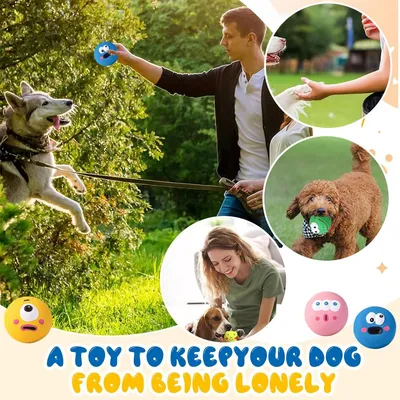 3 balles latex couineuses – Souples, rebond. – Petit chien 3 balles latex couineuses – Souples, rebond. – Petit chien