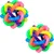 2er-Set geflochtene Gummibälle mit Glöckchen 2er-Set geflochtene Gummibälle mit Glöckchen