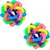 2er-Set geflochtene Gummibälle mit Glöckchen 2er-Set geflochtene Gummibälle mit Glöckchen