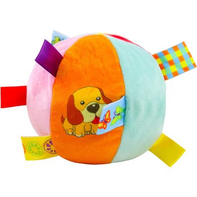 Interaktiver Plüsch-Hundeball,12cm,mit Glöckchen,für kleine bis mittelgroße