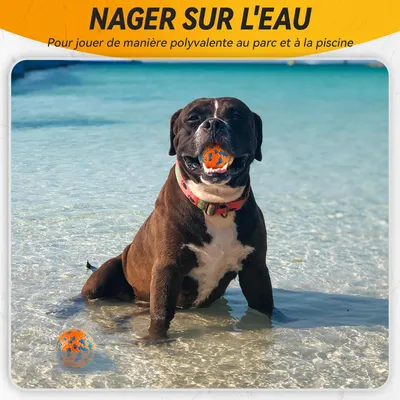 2 balles indestructibles chien – 7 cm – Orange 2 balles indestructibles chien – 7 cm – Orange