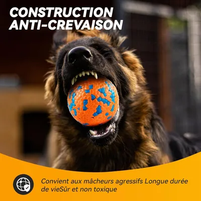 2 balles indestructibles chien – 7 cm – Orange 2 balles indestructibles chien – 7 cm – Orange