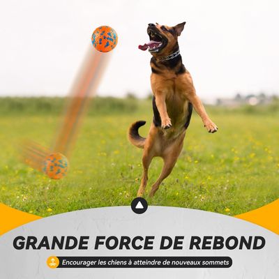 2 balles indestructibles chien – 7 cm – Orange