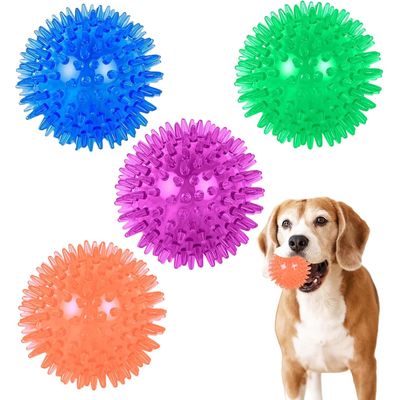 4 balles 6,5 cm, picots – Indestructibles – Nettoie dents