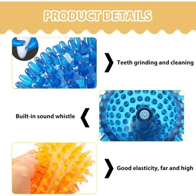 4 balles 6,5 cm, picots – Indestructibles – Nettoie dents 4 balles 6,5 cm, picots – Indestructibles – Nettoie dents