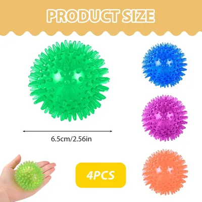 4 balles 6,5 cm, picots – Indestructibles – Nettoie dents 4 balles 6,5 cm, picots – Indestructibles – Nettoie dents