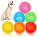 6er-Set quietschende Bälle, 6,5 cm – mit Noppen – schwimmend