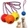 4 pelotas con cuerda