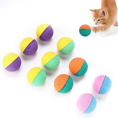 10 balles mousse latex – Jouet doux pour chat et chien 10 balles mousse latex – Jouet doux pour chat et chien