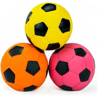 3 balles couineuses 7 cm – Football – Couleur aléatoire 3 balles couineuses 7 cm – Football – Couleur aléatoire