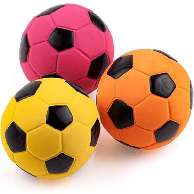 3 balles couineuses 7 cm – Football – Couleur aléatoire 3 balles couineuses 7 cm – Football – Couleur aléatoire